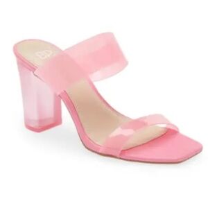 Nordstrom BP Nola Pink Translucent Heels Size 9.5